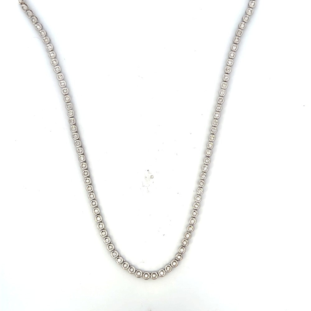 Estate Diamond Tennis Necklace