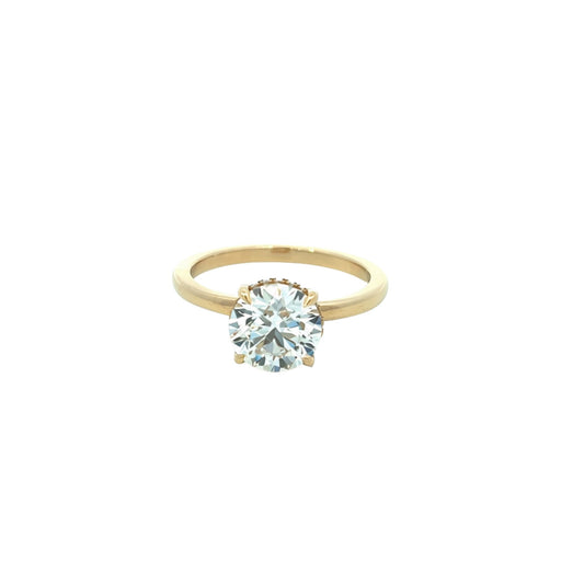 Round Lab Grown Engagement Ring