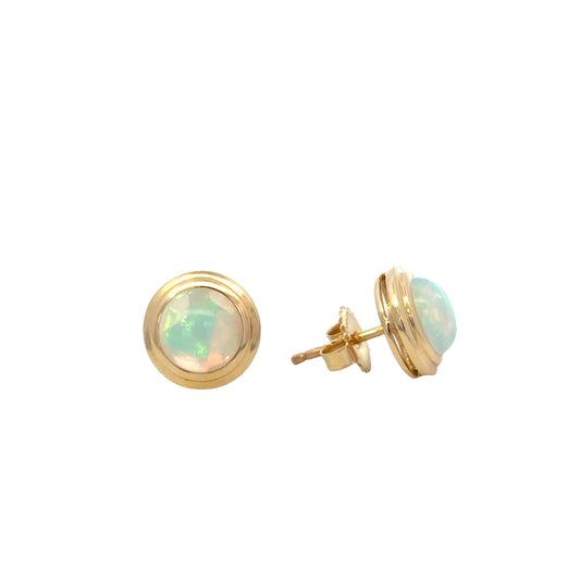 Opal Cabochon Studs