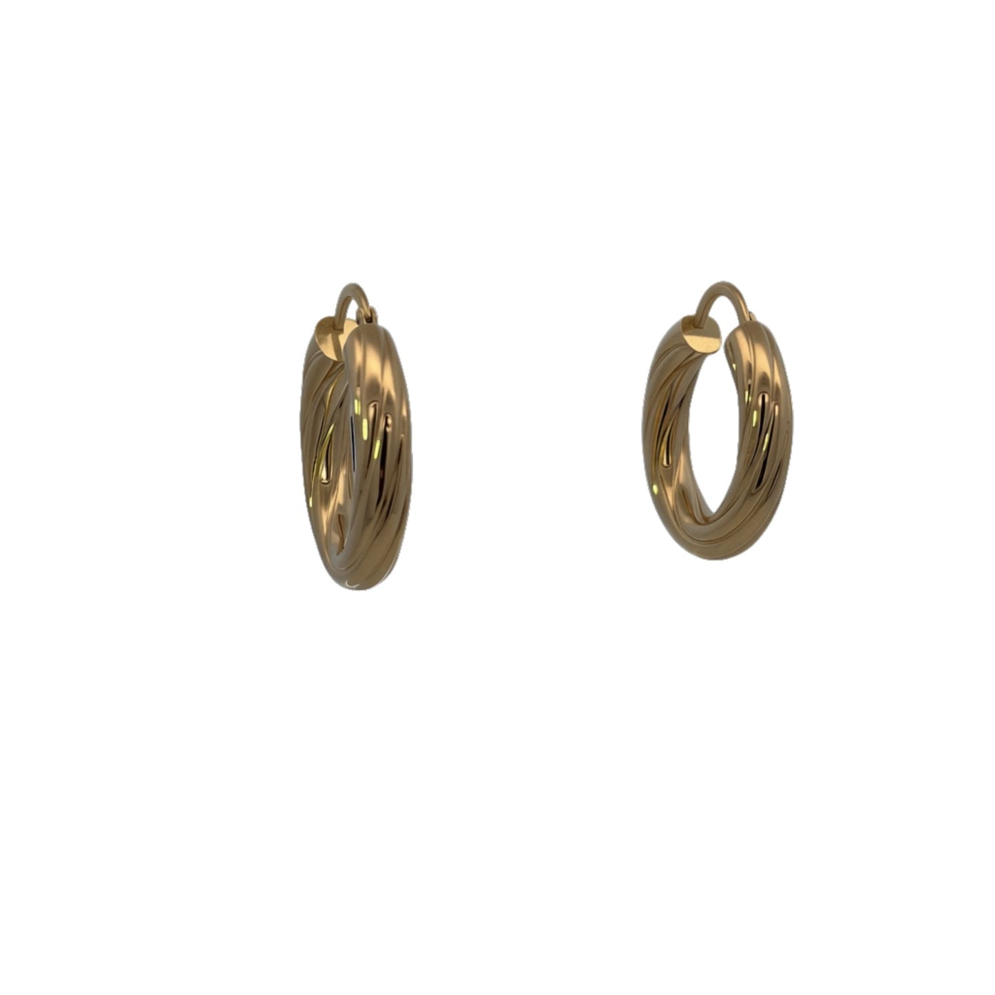Estate Oval Twist Hoops
