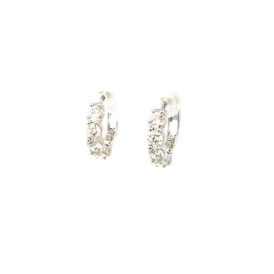 Diamond Hoops & Huggie