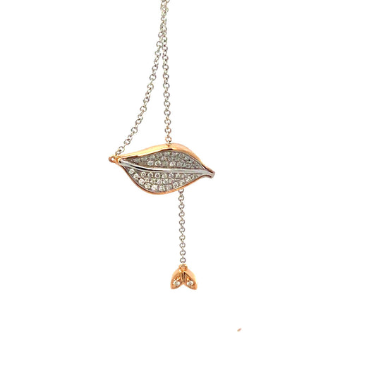 Simon G. Diamond Leaf Pendant