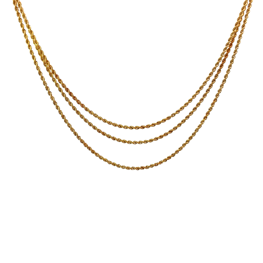 Estate Triple Rope Necklace