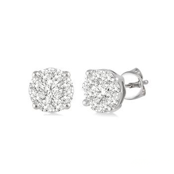 Lovebright Diamond Cluster Earrings