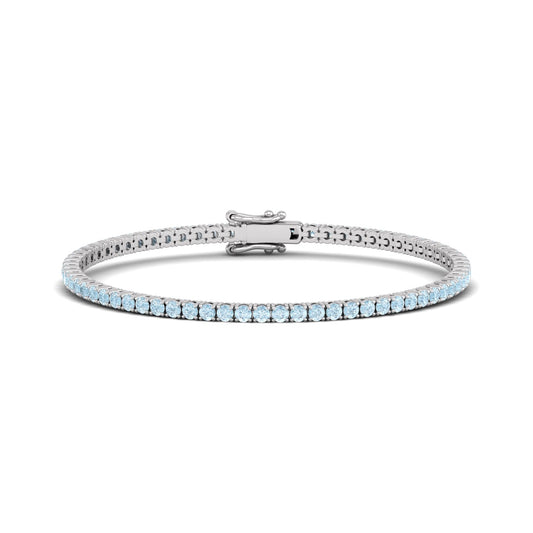 Aquamarine Line Bracelet