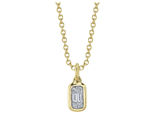 Diamond Baguette Necklace