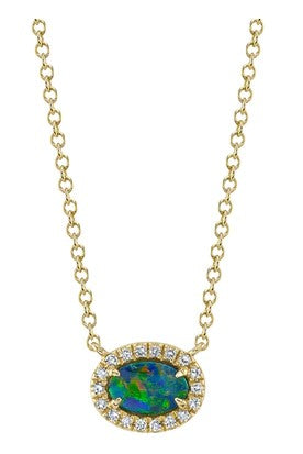 Diamond and Opal Necklace