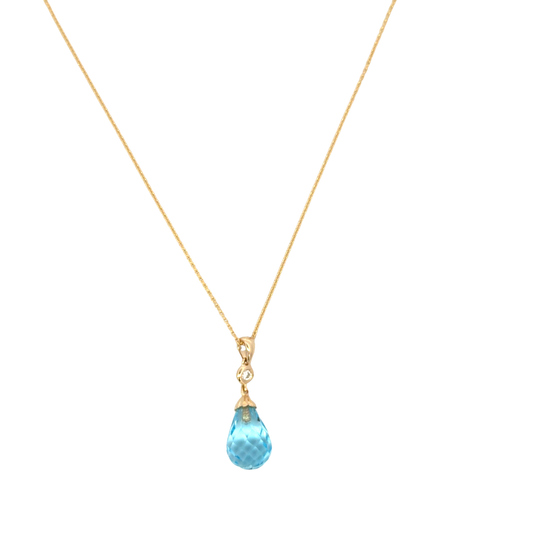 Swiss Blue Topaz Pendant
