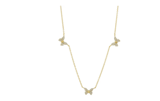 Diamond Butterfly Necklace