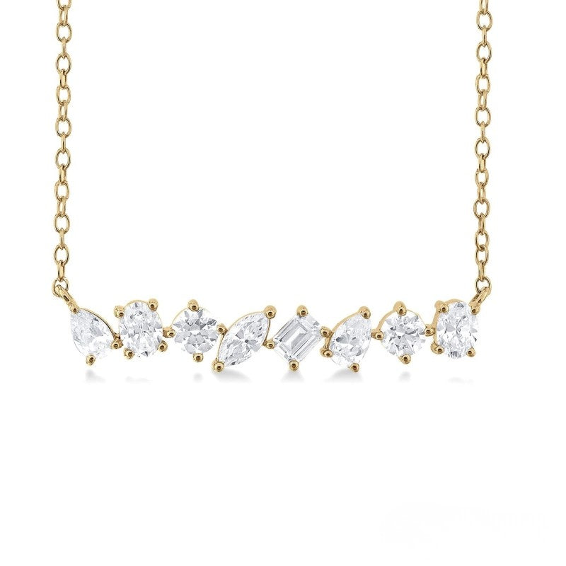 Multi Cut Diamond Necklace