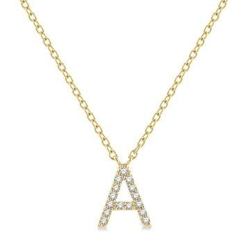 Diamond 'A' Initial Pendant