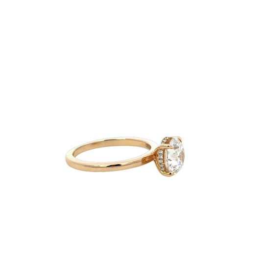 Round Lab Grown Engagement Ring