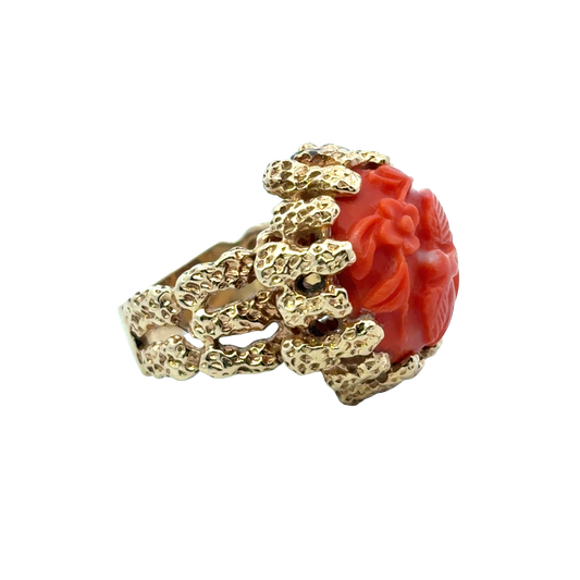 Estate Coral Ring