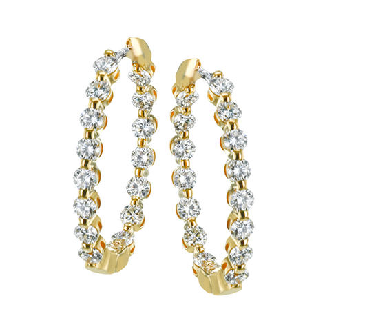Oval Diamond Hoop