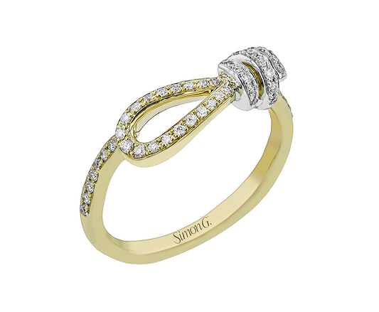 Simon G. Two Tone Knot Ring
