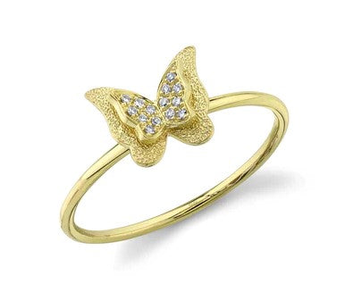 Shy Creation Diamond Butterfly Ring