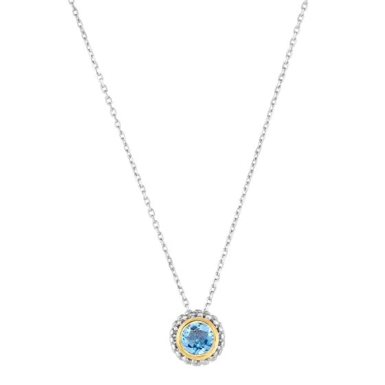 Sterling Silver Blue Topaz Pendant