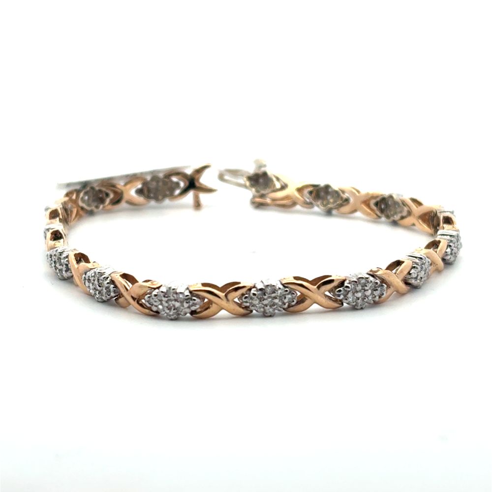 Estate Diamond X Link Bracelet