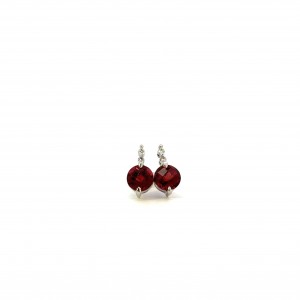 Garnet and Diamond Earrings