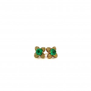 Emerald and Diamond Earrings