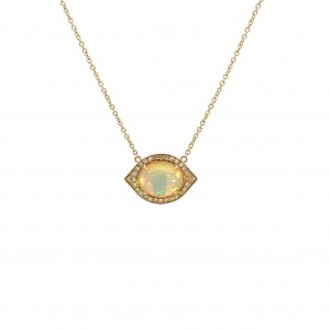 Opal and Diamond Necklace