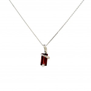 Garnet and Diamond Pendant