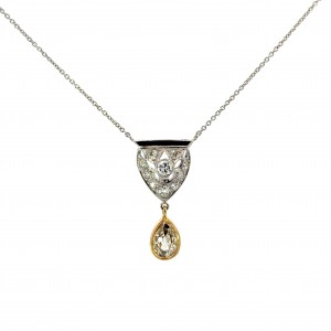 Estate Yellow Diamond Pendant