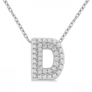 Diamond Bubble Initial Pendant