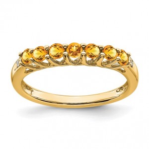 Citrine & Diamond Ring