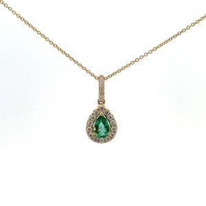 Emerald and Diamond Pendant