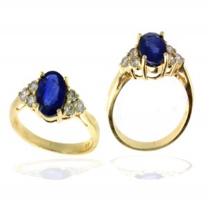 Sapphire   Diamond Ring