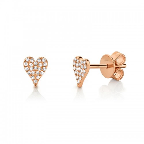 SHY Creation Diamond Pave Heart Earrings