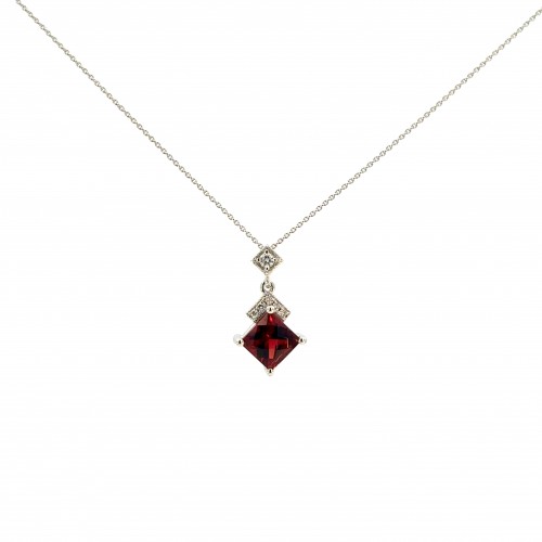 Garnet and Diamond Pendant