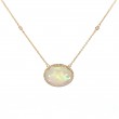 Opal and Diamond Necklace