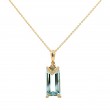 Aquamarine and Diamond Pendant