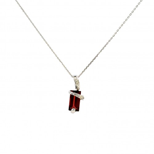 Garnet and Diamond Pendant