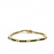 Emerald and Diamond Line Bracelet