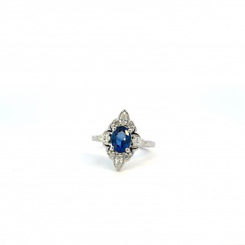 Sapphire & Diamond Ring