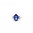 Estate Tanzanite and Diamond Ring