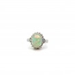 Estate Opal and Diamond Halo Ring