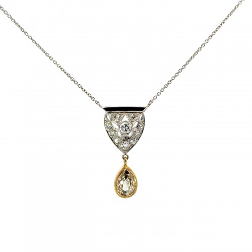 Estate Yellow Diamond Pendant