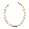 Pave Semisolid Curb LC Bracelet