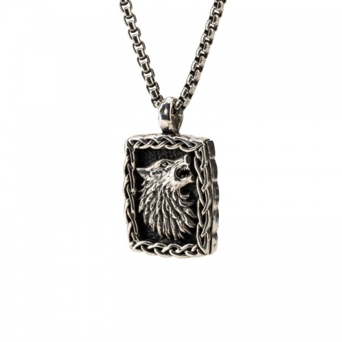 Medium Wolf Pendant (Loyalty & Courage) by Keith Jack