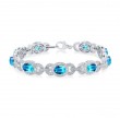 Sterling Silver Blue Topaz Bracelet