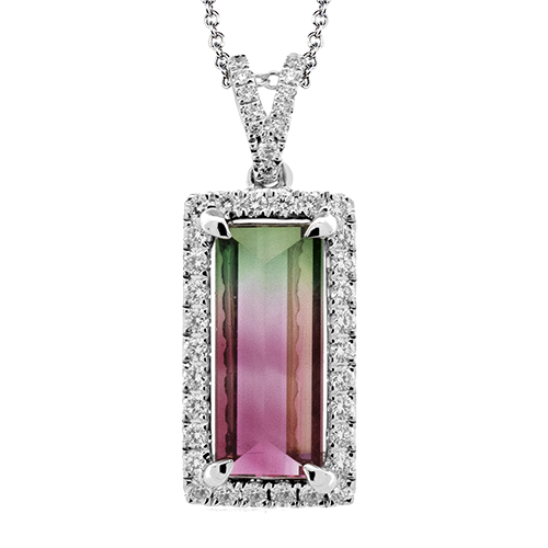 Simon G. Pink Tourmaline / Diamond Necklace
