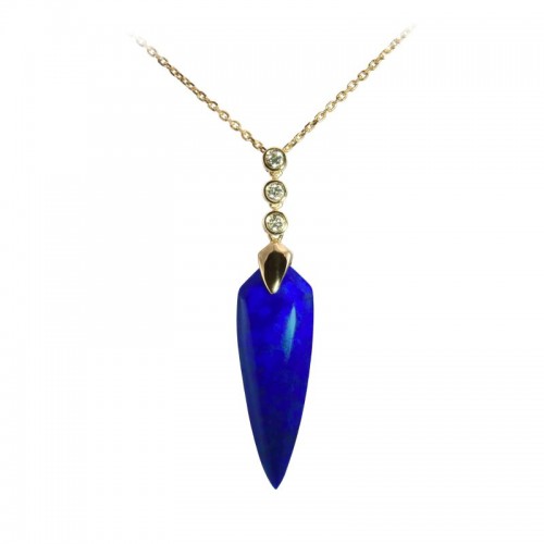 Lapis Pendant With Diamond Accents by Olivia B