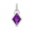 Amethyst & Diamond Pendant