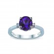 Amethyst & Diamond Ring