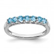 Blue Topaz & Diamond Ring