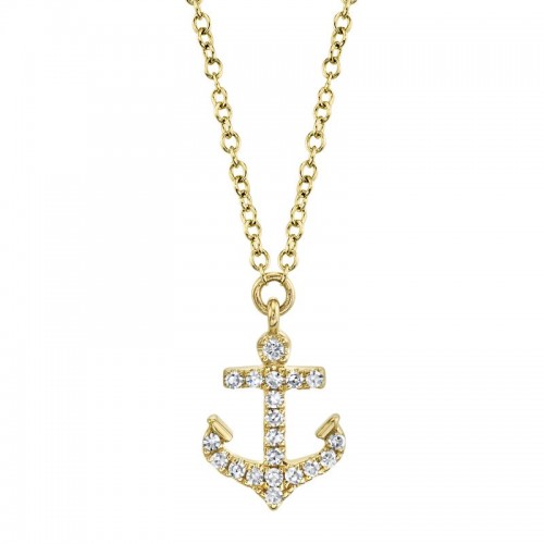 Diamond Anchor Necklace